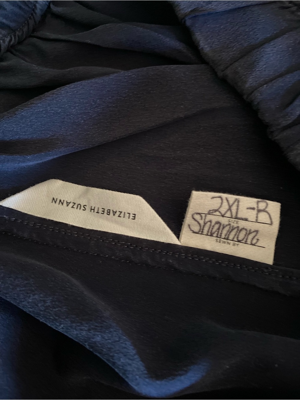 Elizabeth Suzann Navy Silk Andy Trouser - Picture 4 of 5